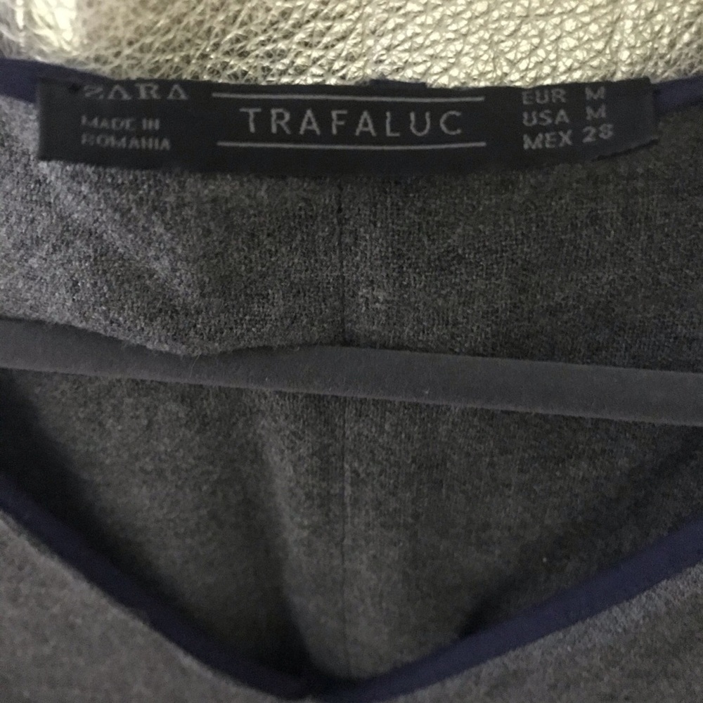 Zara Trafaluc Grey Maxi Dress w 3/4 Sleeves V Neck - Picture 2 of 9